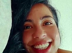 morena feels pleasure touching her big natural tits