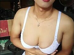 Black Hijab Transgirl Slut Strokes Solo to Sticky Finish