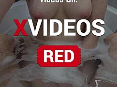 Wow, That Bath Handjob Led To A Hot Underwater Cumshot With Huge Tits!