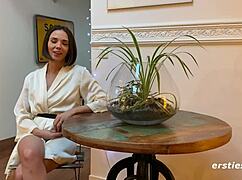 Eve Takes a Steamy Bath Showing Off Shaved Pussy and Natural Tits. Her European Charm Shines!