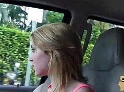 Can you believe this blonde teen fucks for a ride in public with Dakota Skye?