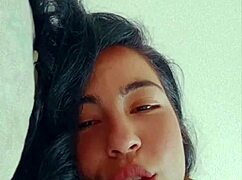 morena feels pleasure touching her big natural tits