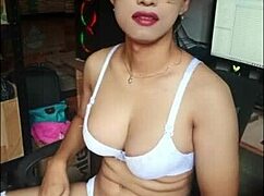 Black Hijab Transgirl Slut Strokes Solo to Sticky Finish