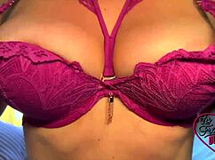 irina with big tits plays with dick in amateur scene