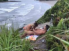 I caught my couple having anal sex on sao paulo beach