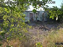 Hunt4k slutty brunette girlfriend gets passionate anal fuck from stranger while cuckold watches