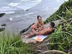 I caught my couple having anal sex on sao paulo beach