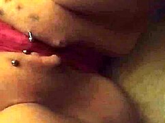 Playing huge natural tits