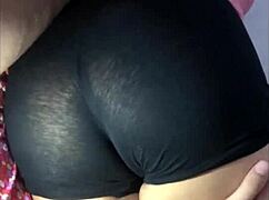 Exciting Sleepover with Friend in Mini Black Shorts