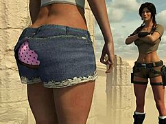 Lara and sheva are dorky explorers with clothes ripped