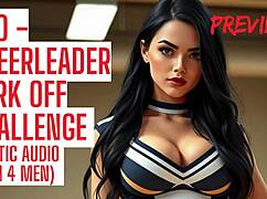 Может ли эта чирлидер заставить тебя кончить сильно в аудио-конкурсе дрочки?