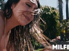 we caught our milf neighbor sunbathing operation fuck the wet milf begins