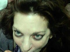 Raven gives a sexy blowjob and swallows the cumshot like a pro