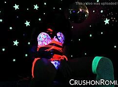 crush girls romi fingering her shaved pussy with big tits toys