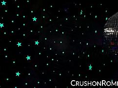 crush girls romi fingering her shaved pussy with big tits toys