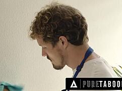 House Cleaner Flirts with Rich Customer in Front of Husband