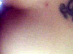 Hey, tattooed whore performs ass to mouth action with friend