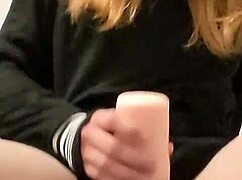 transgirl engages in solo activity with a fleshlight in this full video