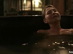 Feeling the passion as Gaby Hoffmann and Cherry Jones get intimate in transparent outfits.