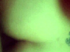 Hey, tattooed whore performs ass to mouth action with friend