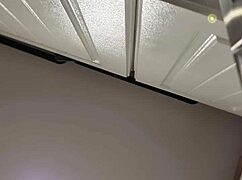 japanese office lady dominates with footjob, spitting on slave in cfnm.