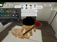 fodendo uma f� no brookhaven at� gozar - roblox