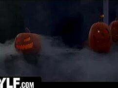 Babysitter Sucks Boss's Dick To Distract From Scary Movie In POV Scene