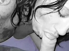 Wild cock sucker devours deepthroat blowjob intensely.