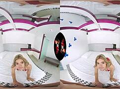 Beautiful babe with BIG BREASTS in 5K VR.