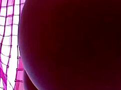 flashing pregnant tits and assfucking with balloon in homemade setting