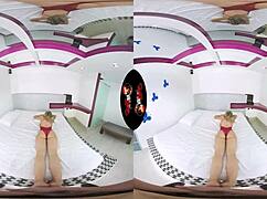 Beautiful babe with BIG BREASTS in 5K VR.