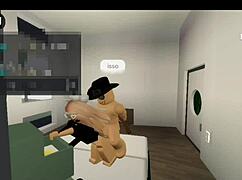 fodendo uma f� no brookhaven at� gozar - roblox