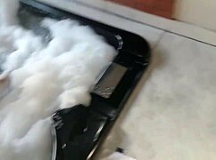 Curvy Brunette Fucks Guy in Feminine Clothing with Pear-Shaped Ass