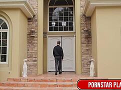 Ebony Kurva Havana Ginger Baszza Chad Diamond Seggét Strap-Onnal