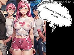 comic sex change part 2 with intense group banging and cum showers