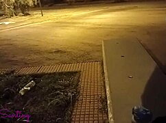 bruna santiny argues with husband, then sucks a guy's cock in the square