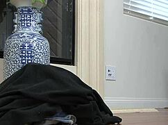 sexy brunette milf with oiled ass fuck and sucking huge cock 😈