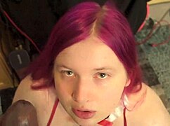 I Swear, Pinky the Chubby Shemale Sucks Big Black Cock So Good!