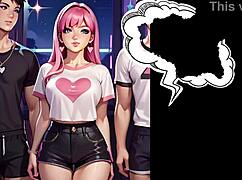 comic sex change part 2 with intense group banging and cum showers