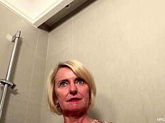 Blonde European cougar licks pussy before creampie in wild milf session