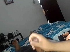 friend of mom catches me in private moment