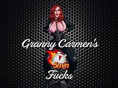 granny carmen, the old fuck slut, GETS CREAMPIED in raw homemade action.