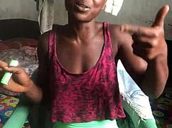 crazy bitch smokes dirty talk in sexy clothes