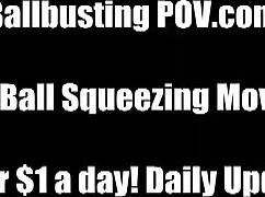 kicking your balls in this pov humiliation scene gives me such intense pleasure.
