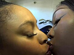 ebony freaks deepthroating and riding guy on his motorcycle with cum everywhere 😈