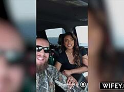 Karina Valentina's hotwife session with hubby watching