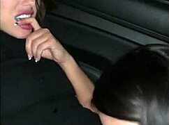 Yo, Adriana Chechik and Kissa Sins get wild with oral in a car, so hot!