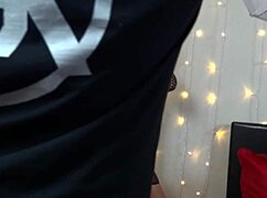 latina in lingerie backstage photoshoot.