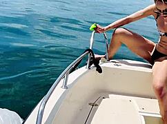 boat wash in sexy thong swimsuit summer is here