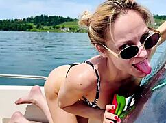 boat wash in sexy thong swimsuit summer is here